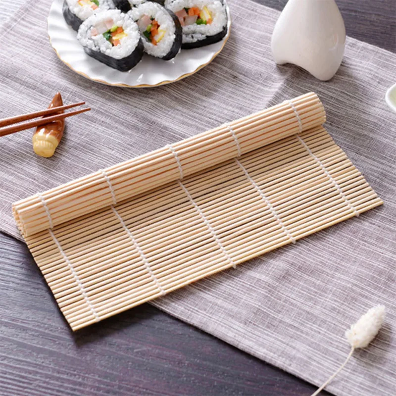 Sushi Making Kit - Exquisite Bambus-Sushi-Matte mit weißem Finish, Algen-Reisrolle,