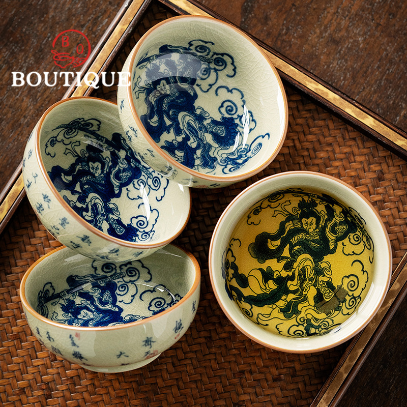 100ml alte Keramik Ton blau un – Japanese Pottery Bewertung und Preis
